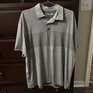 Roundtree & Yorke Heather Gray Polo Shirt